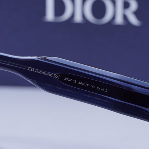 Dior CD DIAMOND S2 30G7 Square Sunglasses - Dark Green/Blue - Picture 7 of 10